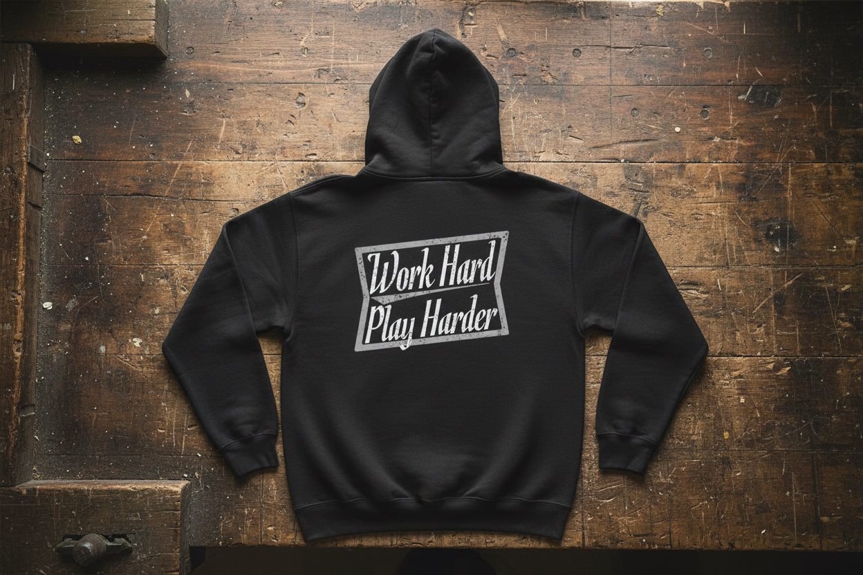Work Hard Play Harder - Fleece Hoodie