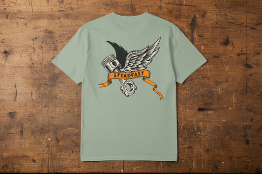Steadfast Winged Piston Graphic T-Shirt