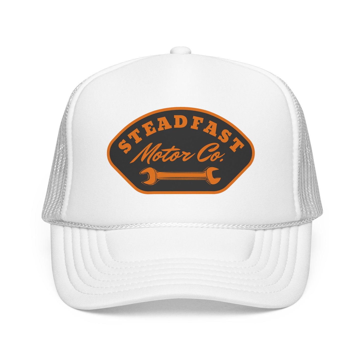 Steadfast Motor Co. Trucker Hat – Vintage Wrench Logo Foam Cap