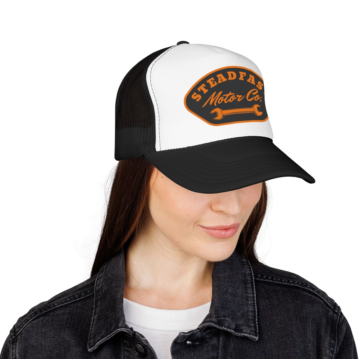 Steadfast Motor Co. Trucker Hat – Vintage Wrench Logo Foam Cap