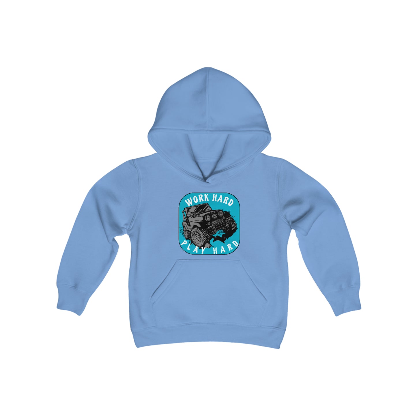 PLAY HARD Youth Heavy Blend Hooded Sweatshirt