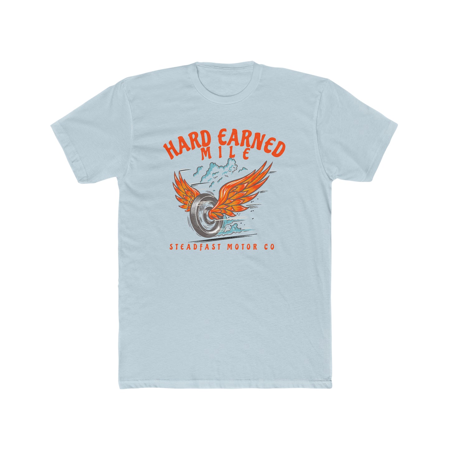 HARD EARNED MILE  Winged Wheel Tee