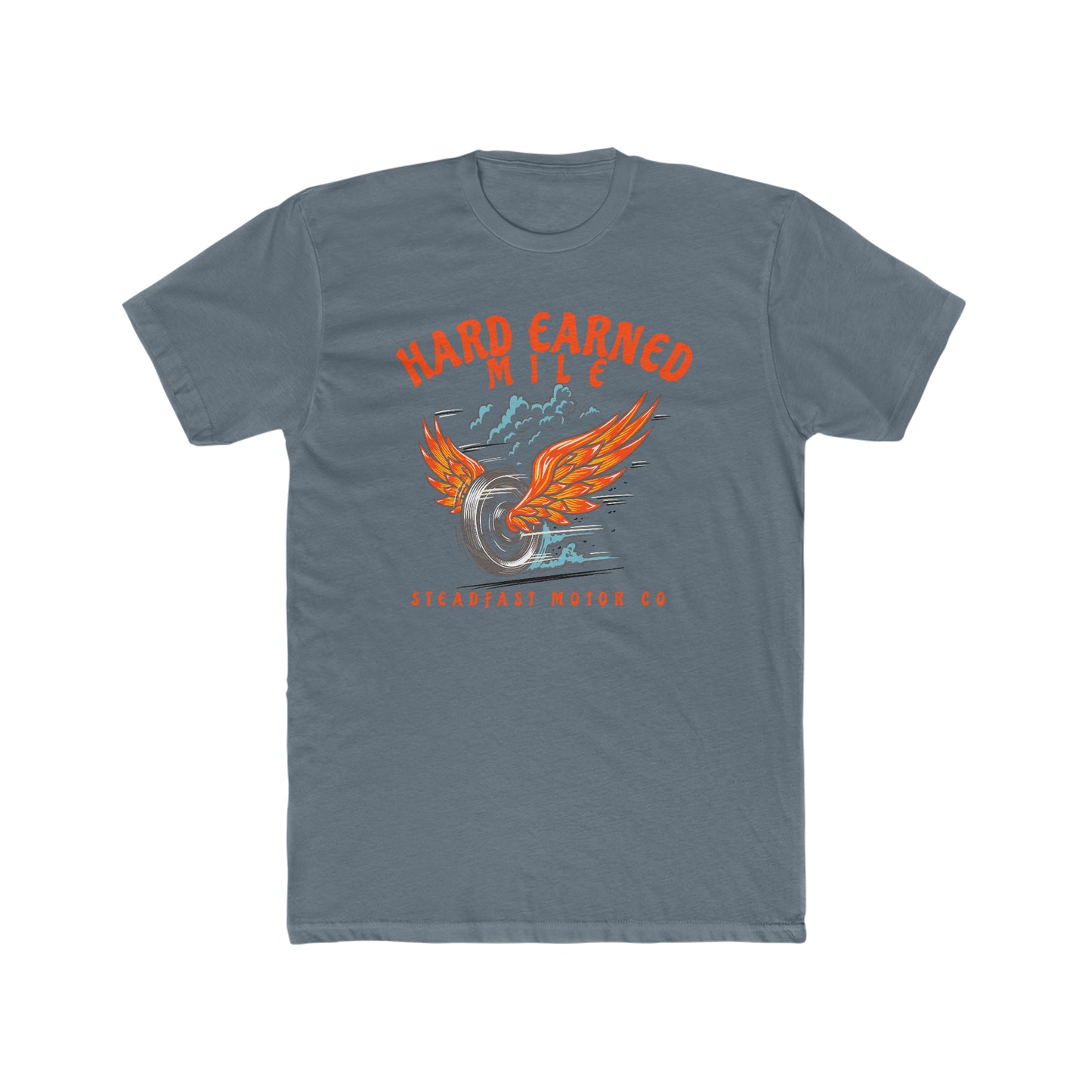 HARD EARNED MILE  Winged Wheel Tee