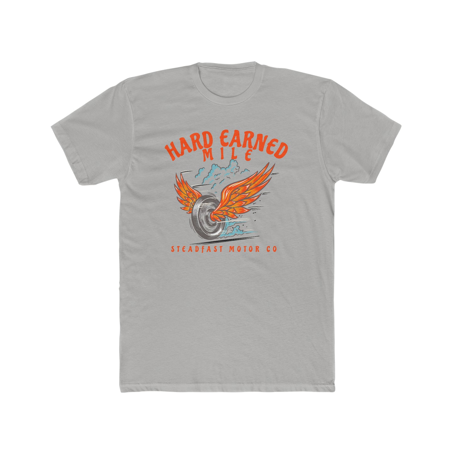 HARD EARNED MILE  Winged Wheel Tee