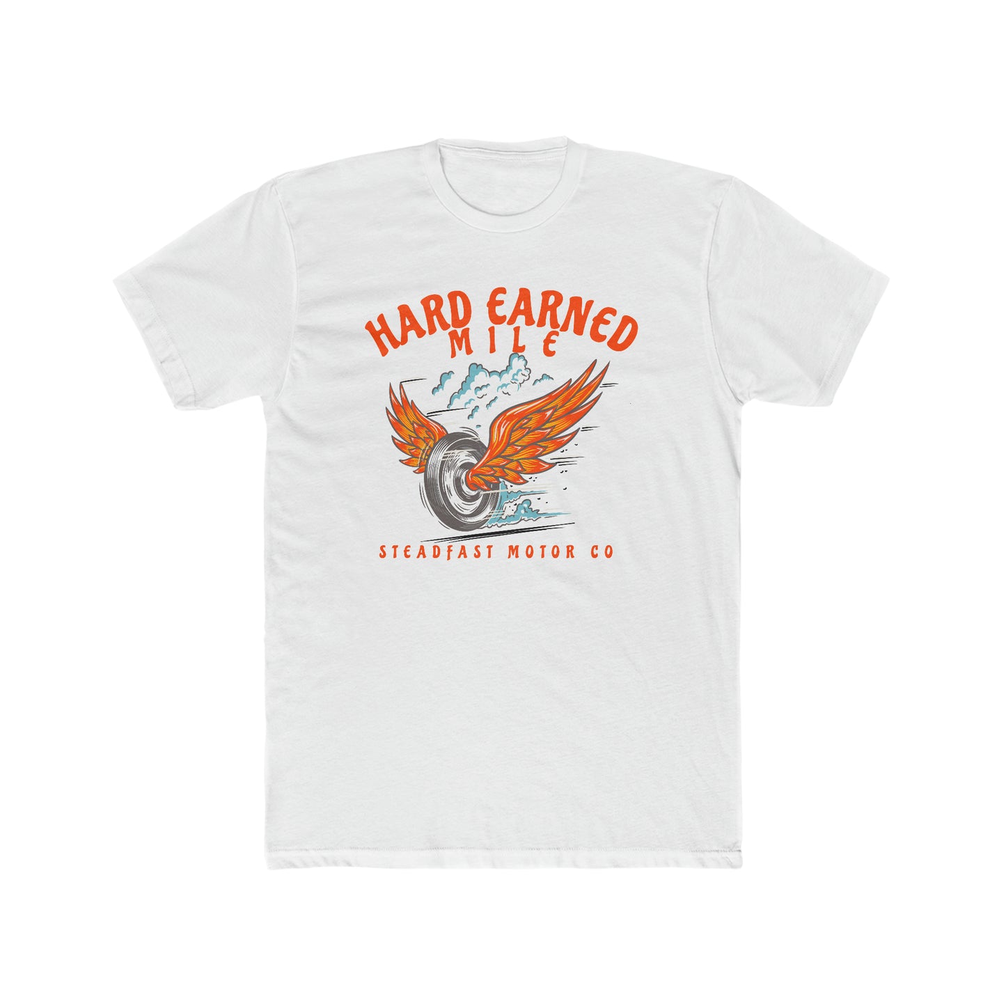 HARD EARNED MILE  Winged Wheel Tee