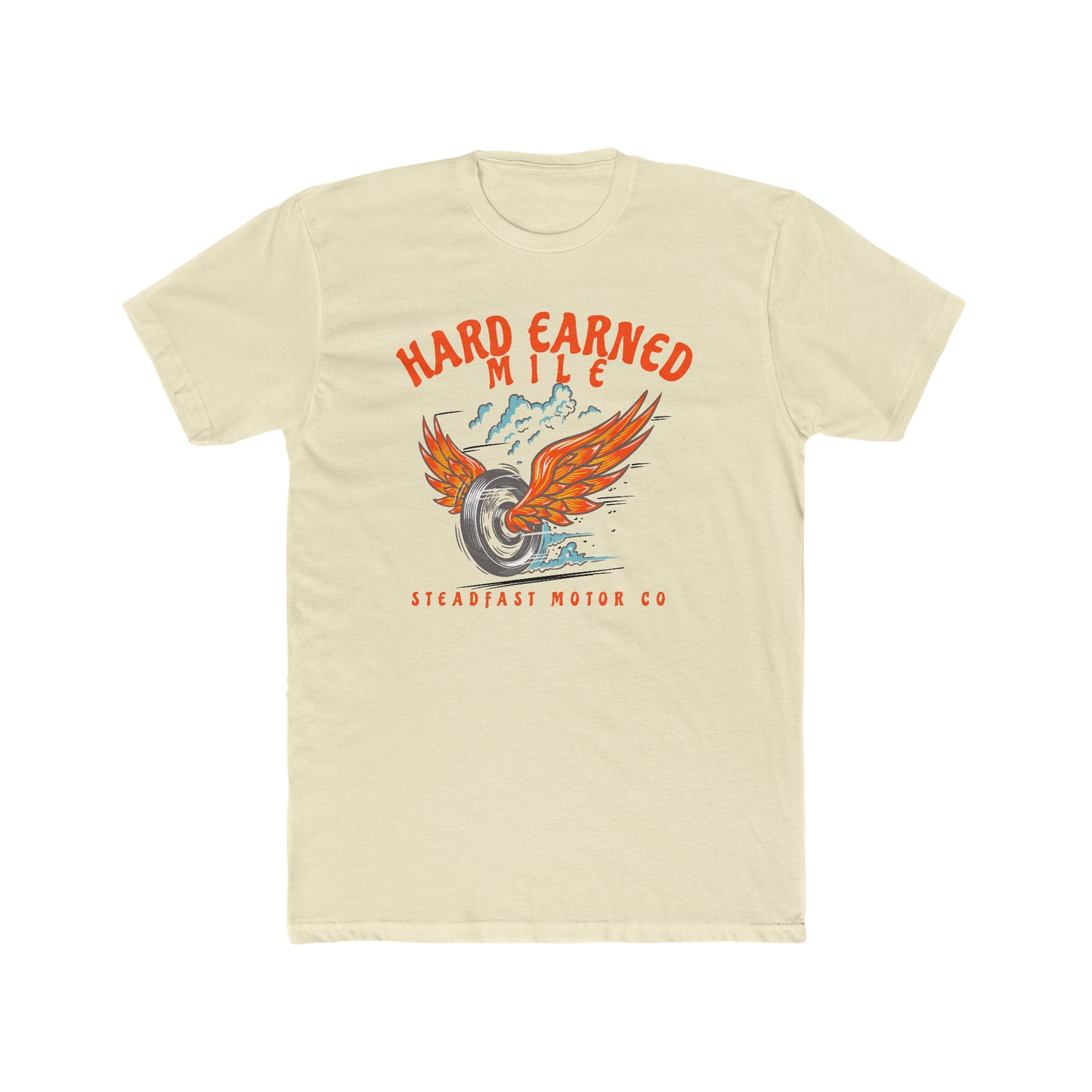 HARD EARNED MILE  Winged Wheel Tee