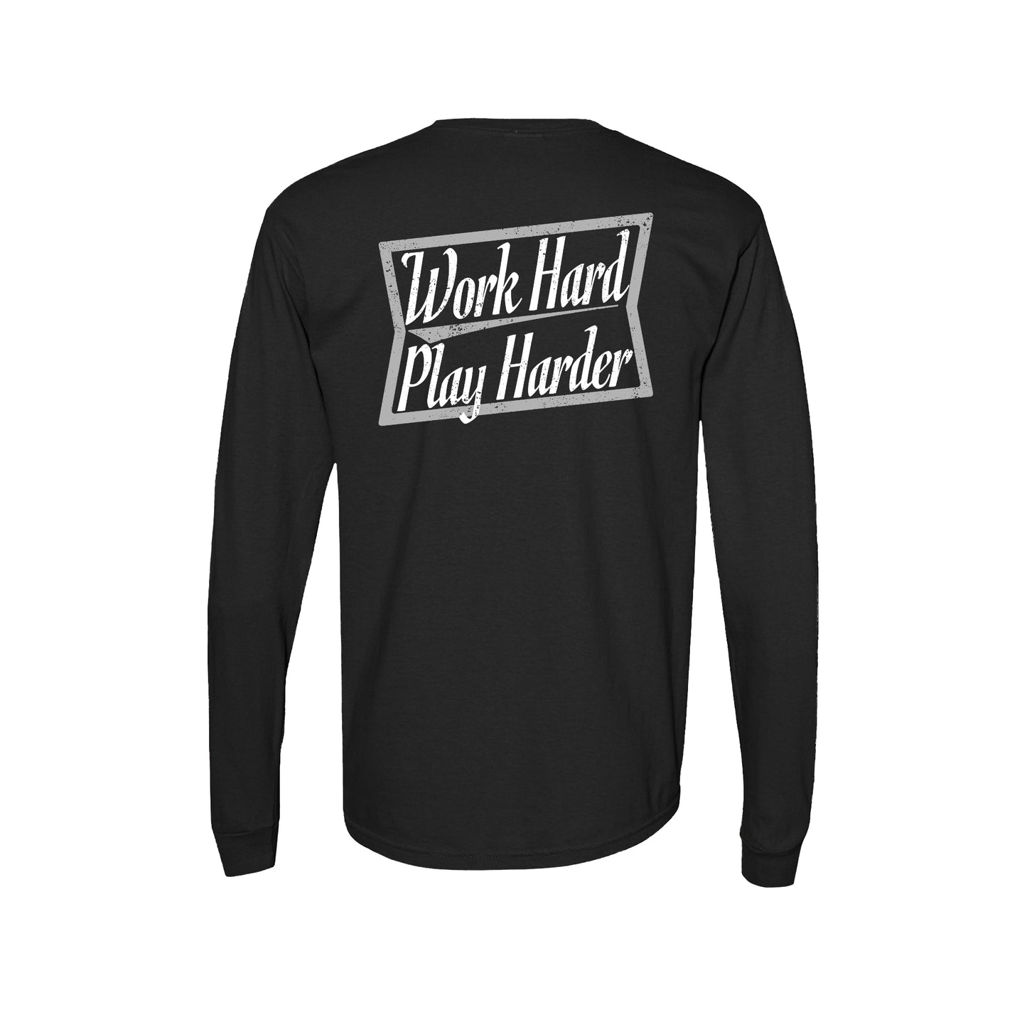 Work Hard Play Harder - Unisex Long Sleeve Pocket T-Shirt