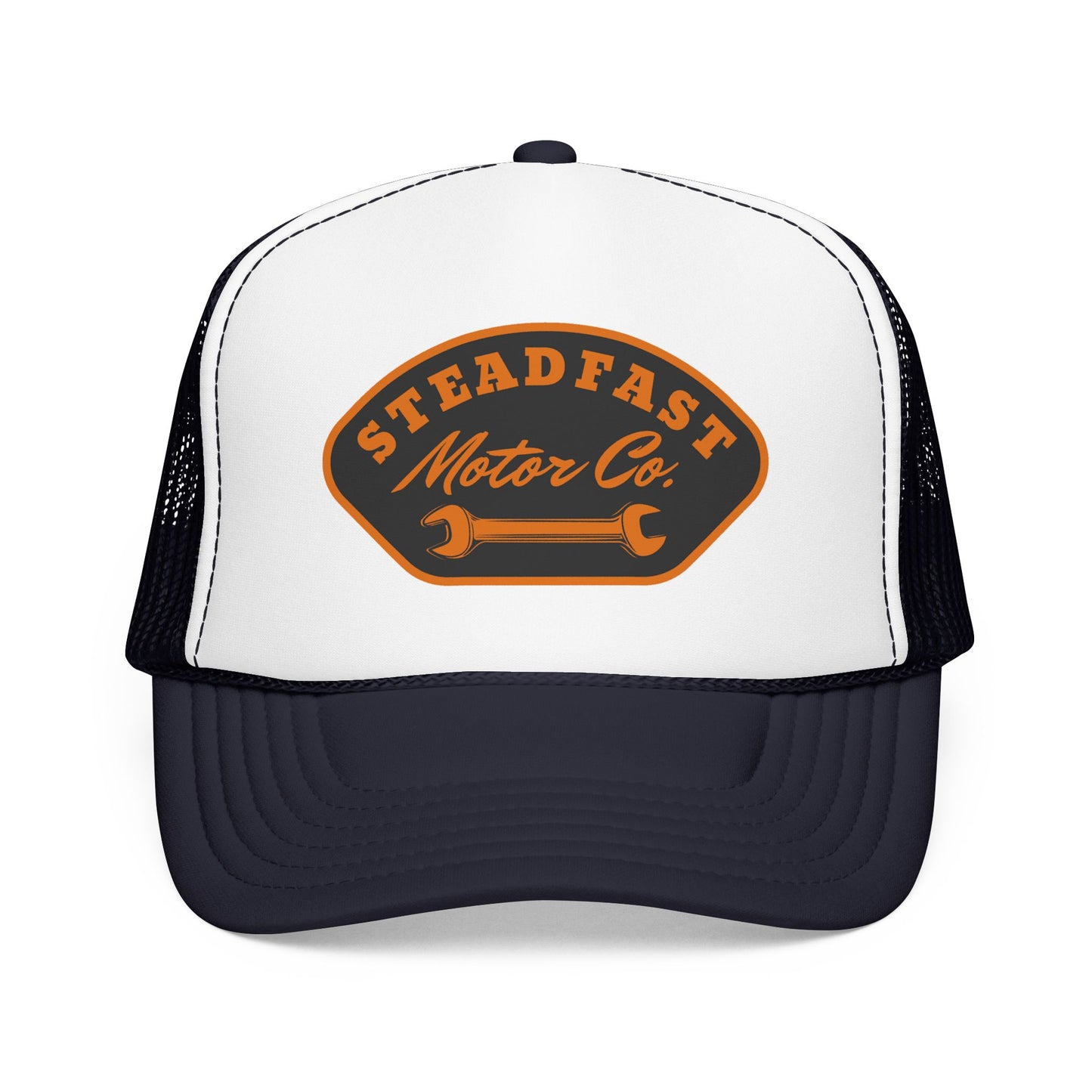 Steadfast Motor Co. Trucker Hat – Vintage Wrench Logo Foam Cap
