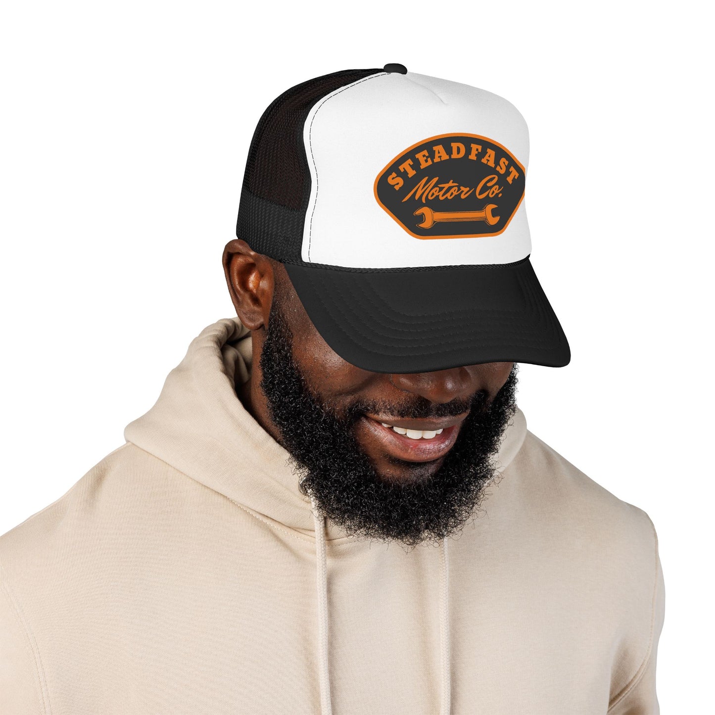 Steadfast Motor Co. Trucker Hat – Vintage Wrench Logo Foam Cap