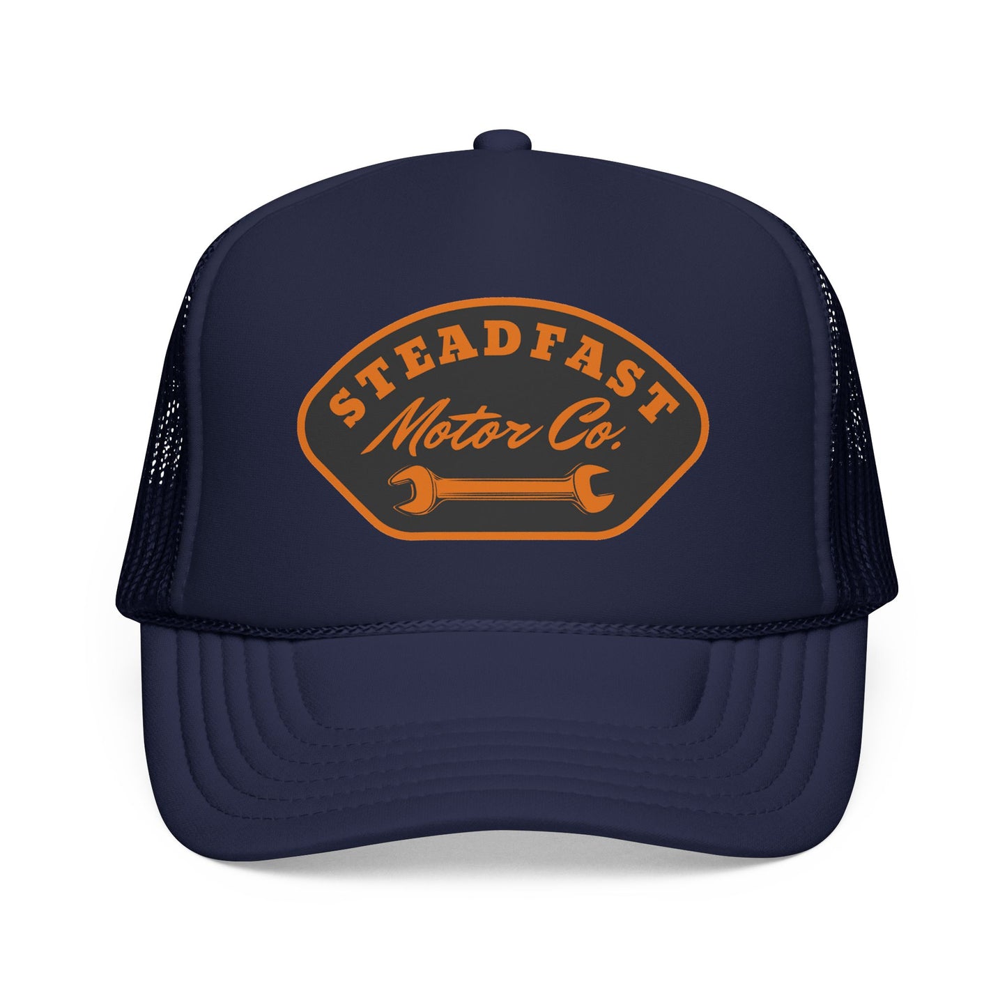 Steadfast Motor Co. Trucker Hat – Vintage Wrench Logo Foam Cap