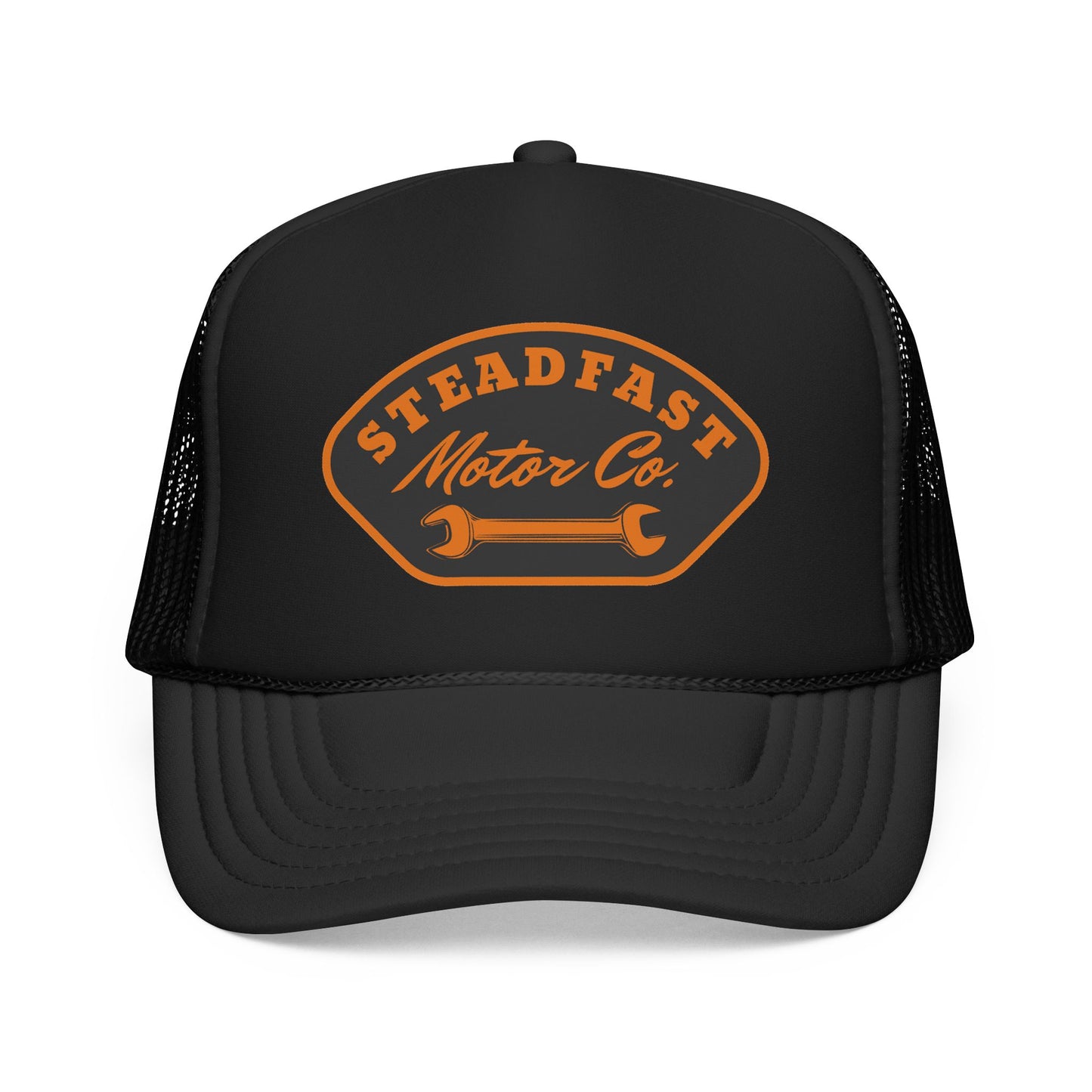 Steadfast Motor Co. Trucker Hat – Vintage Wrench Logo Foam Cap